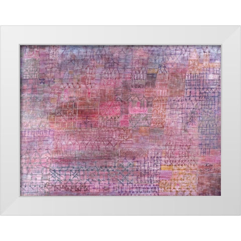 Cathedrals White Modern Wood Framed Art Print by Klee, Paul
