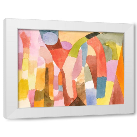 Movement of Vaulted Chambers  White Modern Wood Framed Art Print by Klee, Paul