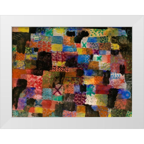 Deep Pathos  White Modern Wood Framed Art Print by Klee, Paul