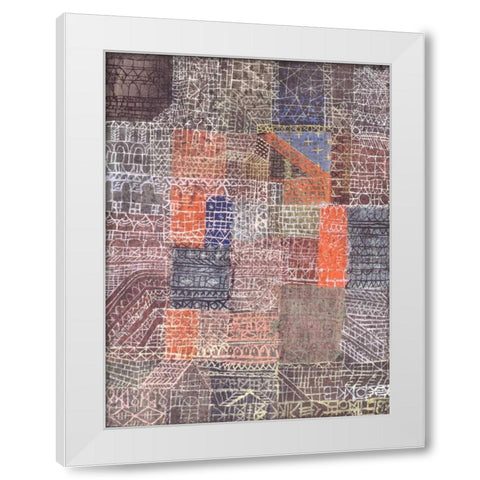 Structural II White Modern Wood Framed Art Print by Klee, Paul