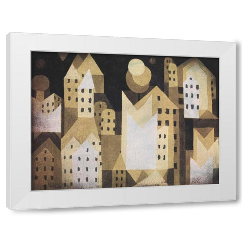 Cold City White Modern Wood Framed Art Print by Klee, Paul