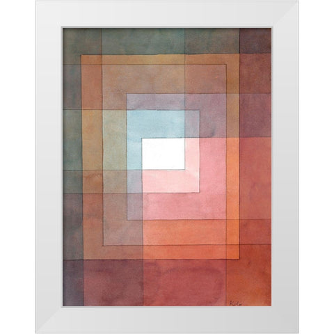 White Framed Polyphonically White Modern Wood Framed Art Print by Paul, Klee