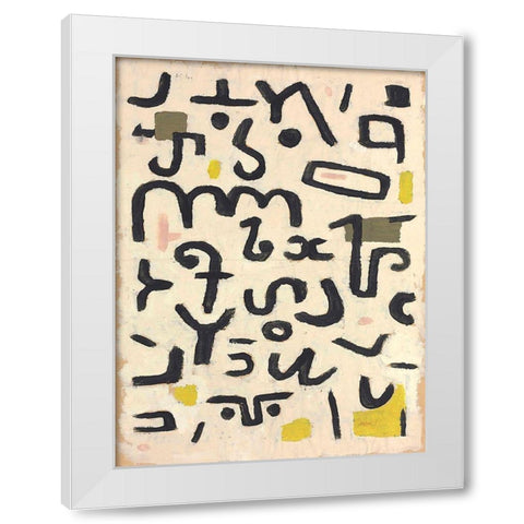 Law White Modern Wood Framed Art Print by Paul, Klee