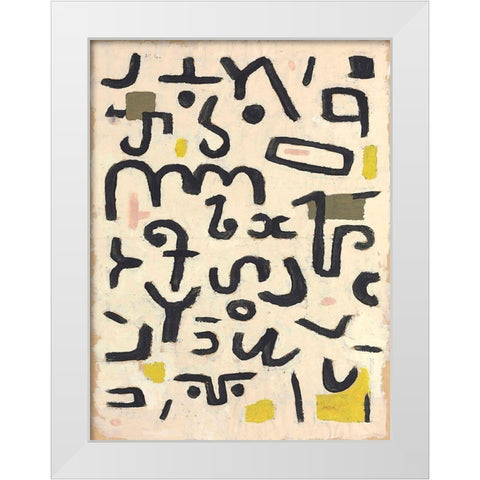 Law White Modern Wood Framed Art Print by Paul, Klee