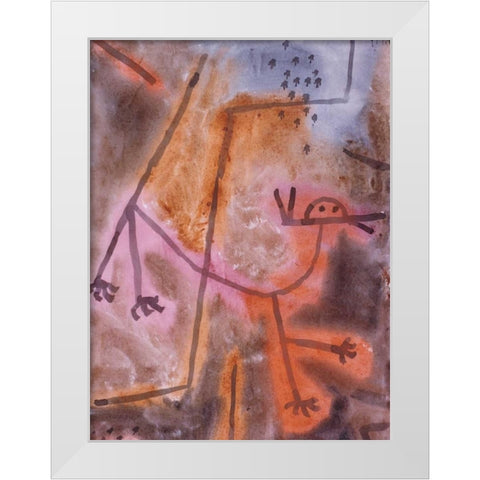 Animal (detail) White Modern Wood Framed Art Print by Klee, Paul