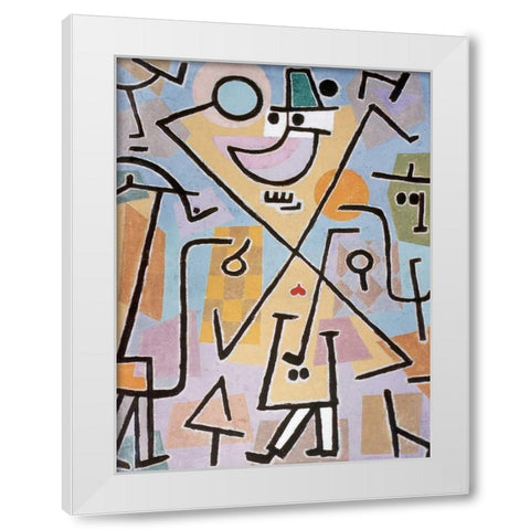 Caprice in February White Modern Wood Framed Art Print by Klee, Paul
