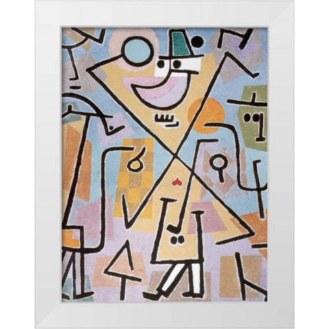 Caprice in February White Modern Wood Framed Art Print by Klee, Paul