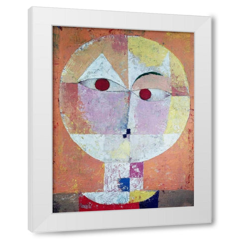 Senecio (detail) White Modern Wood Framed Art Print by Klee, Paul