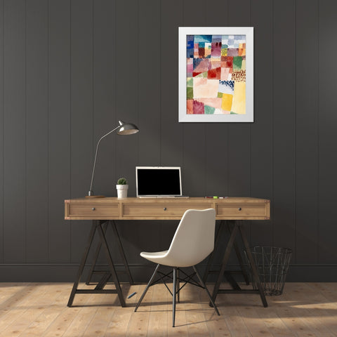 Motif from Hammamet White Modern Wood Framed Art Print by Klee, Paul