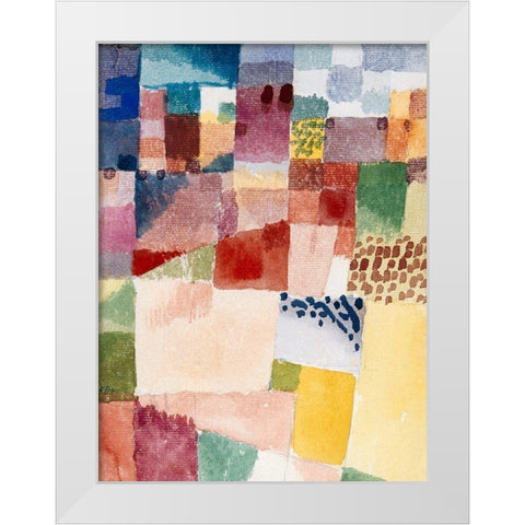 Motif from Hammamet White Modern Wood Framed Art Print by Klee, Paul