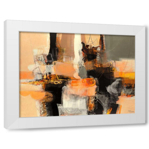 Nuovi incontri White Modern Wood Framed Art Print by Piovan, Maurizio