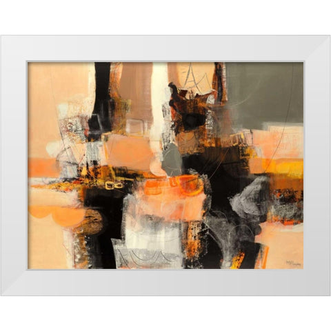 Nuovi incontri White Modern Wood Framed Art Print by Piovan, Maurizio