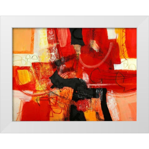 Davanti al fuoco White Modern Wood Framed Art Print by Piovan, Maurizio