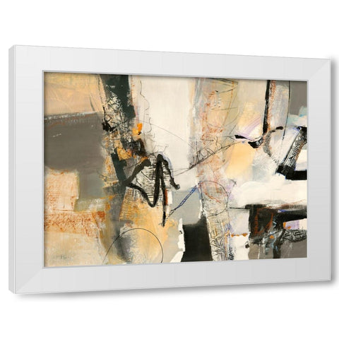 In costruzione White Modern Wood Framed Art Print by Piovan, Maurizio