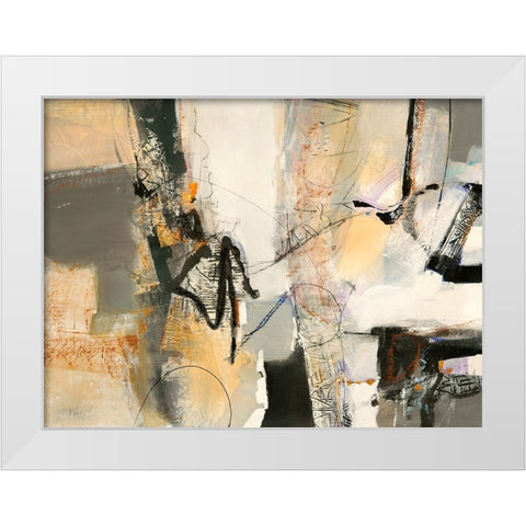 In costruzione White Modern Wood Framed Art Print by Piovan, Maurizio