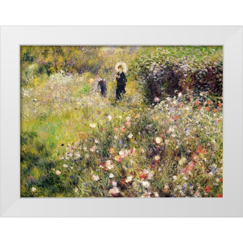 Summer Landscape White Modern Wood Framed Art Print by Renoir, Pierre-Auguste