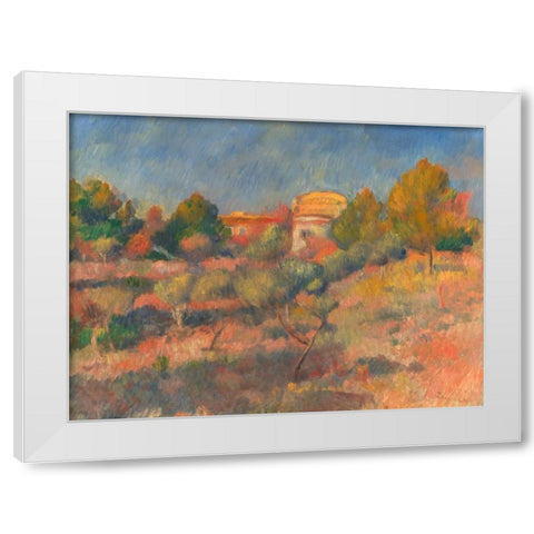 Pigeon Coop at Bellevue  White Modern Wood Framed Art Print by Renoir, Pierre-Auguste