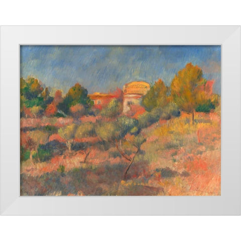 Pigeon Coop at Bellevue  White Modern Wood Framed Art Print by Renoir, Pierre-Auguste