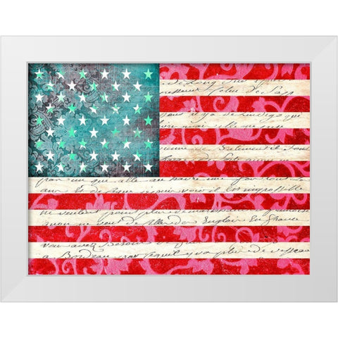 In Pop We Trust White Modern Wood Framed Art Print by Simon, Pat