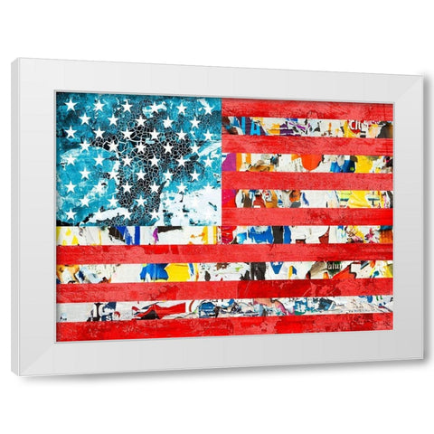 United States of Pop White Modern Wood Framed Art Print by Simon, Pat