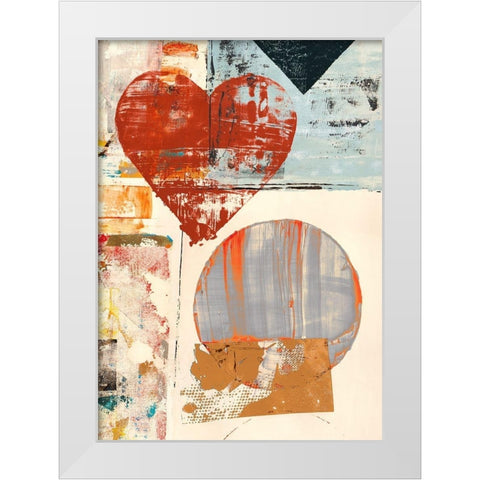 Pop Love #3 (detail-Heart) White Modern Wood Framed Art Print by Winkel, Peter