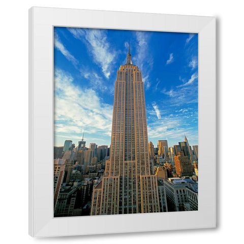 The Empire State Building New York City White Modern Wood Framed Art Print by Berenholtz, Richard