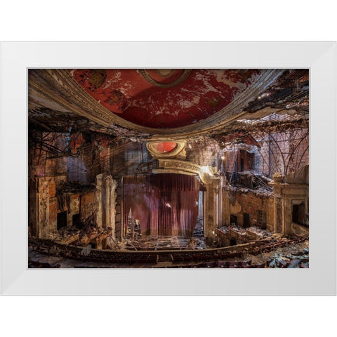 Abandoned Theatre, New Jersey (I) White Modern Wood Framed Art Print by Berenholtz, Richard