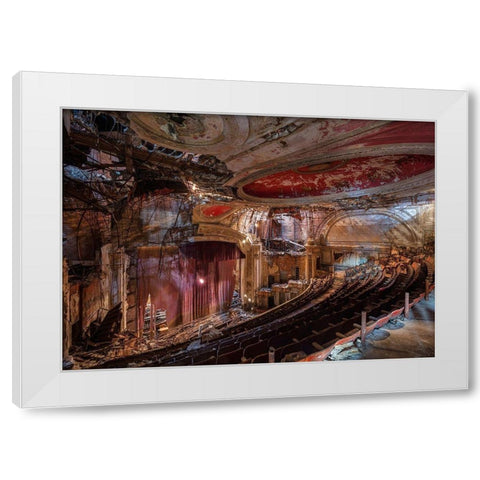 Abandoned Theatre, New Jersey (II) White Modern Wood Framed Art Print by Berenholtz, Richard
