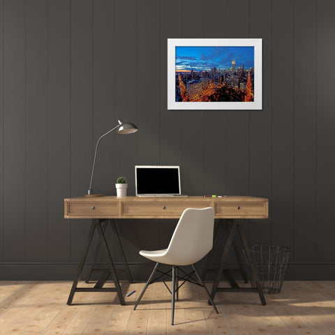 Chelsea and Midtown Manhattan White Modern Wood Framed Art Print by Berenholtz, Richard