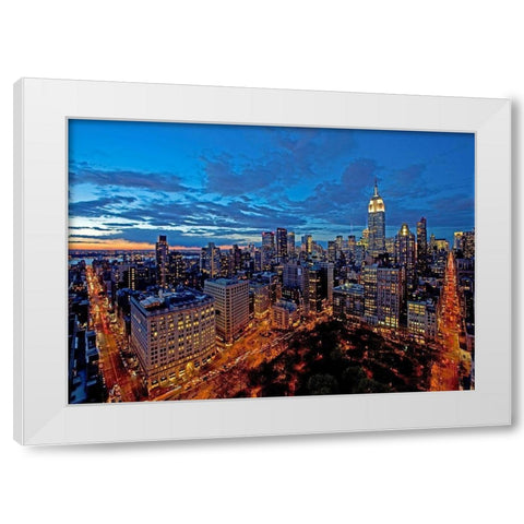 Chelsea and Midtown Manhattan White Modern Wood Framed Art Print by Berenholtz, Richard