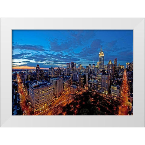 Chelsea and Midtown Manhattan White Modern Wood Framed Art Print by Berenholtz, Richard