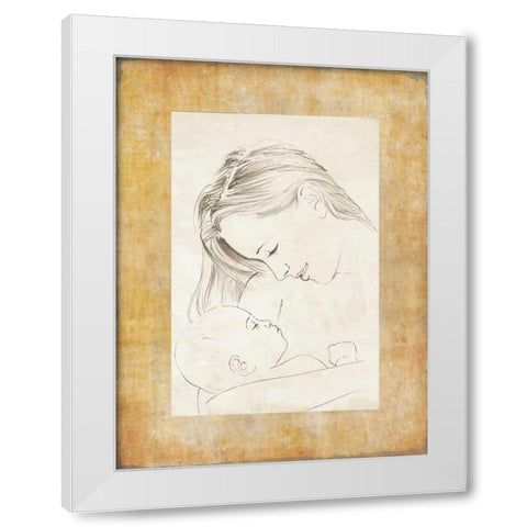 Mater I White Modern Wood Framed Art Print by Roux, Simon