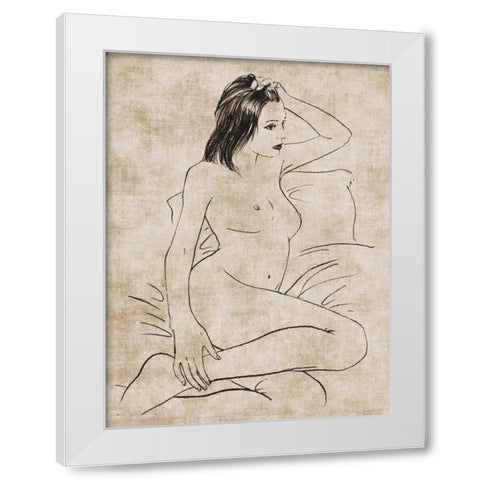 Linstant White Modern Wood Framed Art Print by Roux, Simon