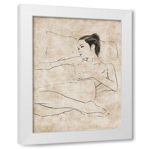 Silence White Modern Wood Framed Art Print by Roux, Simon