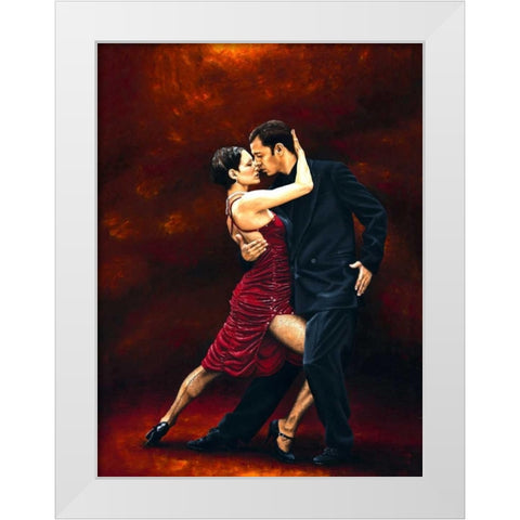 That Tango Moment White Modern Wood Framed Art Print by Young, Richard