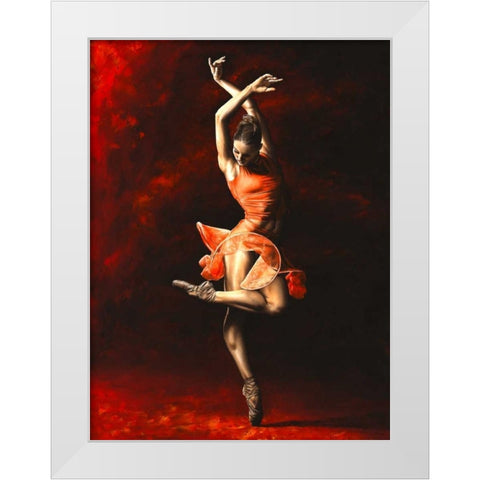 The Passion of Dance White Modern Wood Framed Art Print by Young, Richard