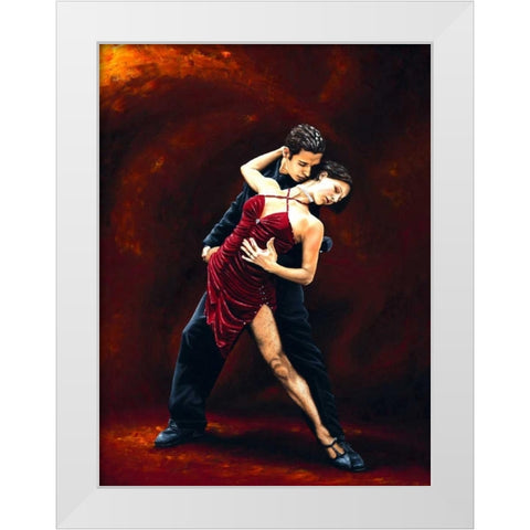 The Passion of Tango White Modern Wood Framed Art Print by Young, Richard