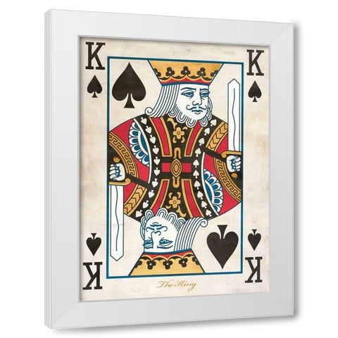 King of Spades White Modern Wood Framed Art Print by Sandro, Ferrari