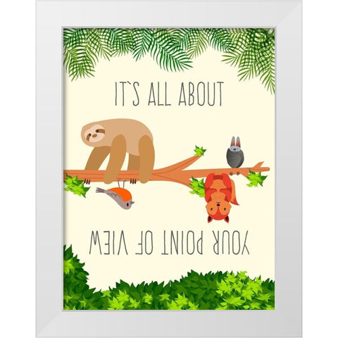Its All about your Point of View White Modern Wood Framed Art Print by Hill, Steven