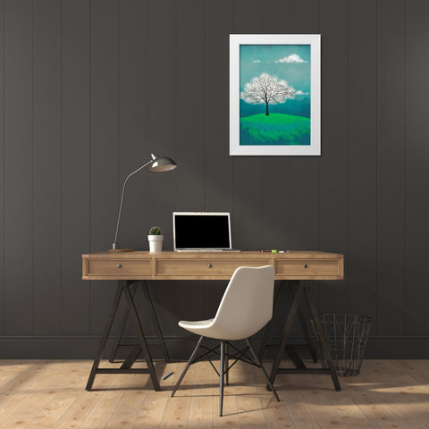 Tree of Clouds White Modern Wood Framed Art Print by Lamanche, Stef