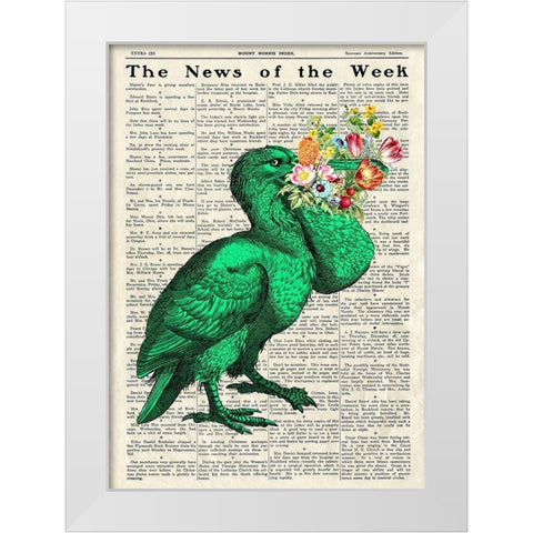 A Pleasant Surprise I White Modern Wood Framed Art Print by Lamanche, Stef