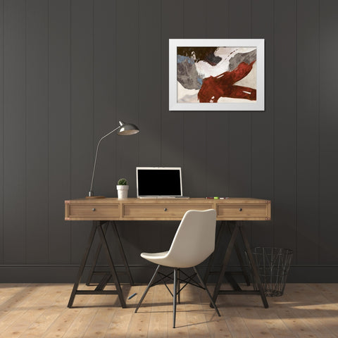 Elevation White Modern Wood Framed Art Print by Jim, Stone