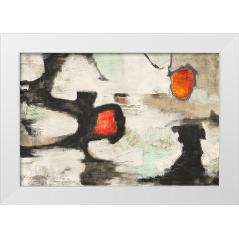 Stepping stones White Modern Wood Framed Art Print by Stone, Jim