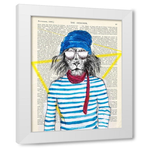 Bobo Guy White Modern Wood Framed Art Print by Matt, Spencer