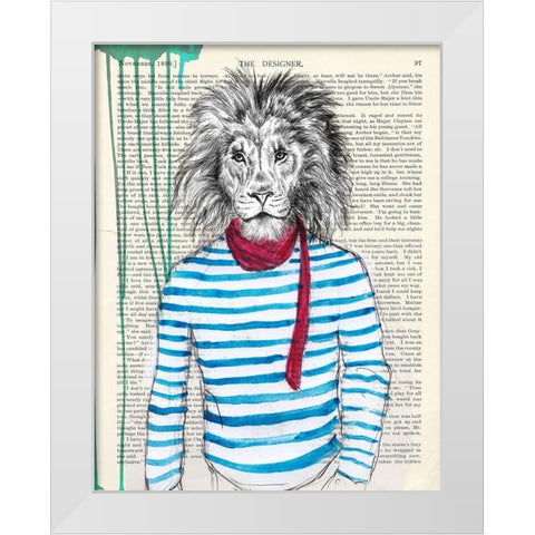 Bohemien White Modern Wood Framed Art Print by Matt, Spencer