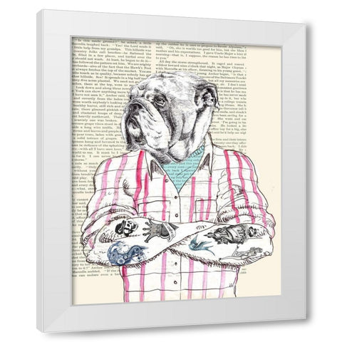 Hipster Socialite White Modern Wood Framed Art Print by Matt, Spencer