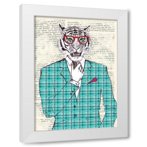 Loverboy (detail) White Modern Wood Framed Art Print by Matt, Spencer