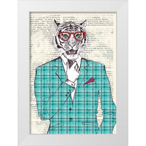 Loverboy (detail) White Modern Wood Framed Art Print by Matt, Spencer