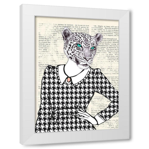 Pretty Girl (detail) White Modern Wood Framed Art Print by Matt, Spencer
