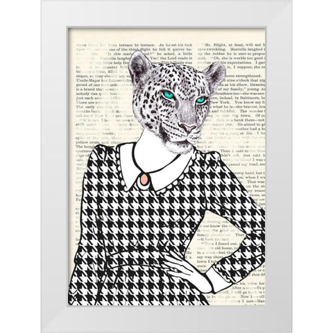 Pretty Girl (detail) White Modern Wood Framed Art Print by Matt, Spencer